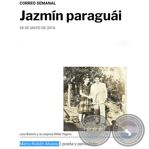JAZMN PARAGUI - POR MARIO RUBN LVAREZ - Sbado, 28 de mayo de 2016